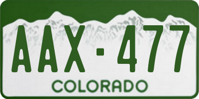 CO license plate AAX477