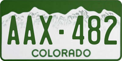 CO license plate AAX482