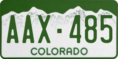 CO license plate AAX485