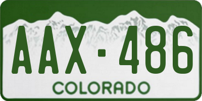 CO license plate AAX486