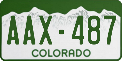 CO license plate AAX487