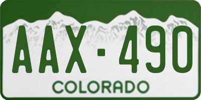 CO license plate AAX490