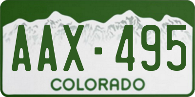 CO license plate AAX495