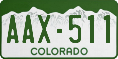 CO license plate AAX511