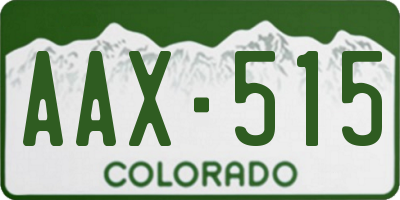CO license plate AAX515