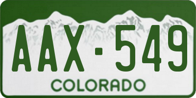 CO license plate AAX549