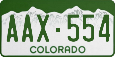 CO license plate AAX554