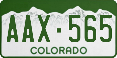CO license plate AAX565