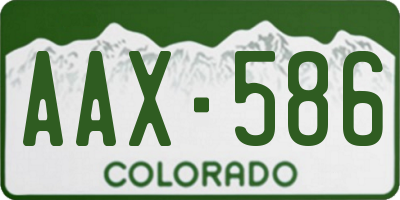 CO license plate AAX586