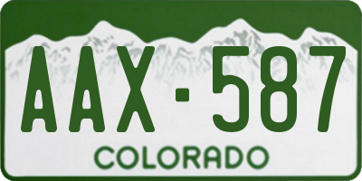 CO license plate AAX587