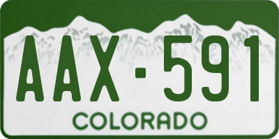 CO license plate AAX591