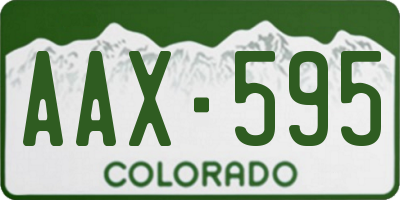 CO license plate AAX595