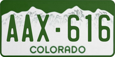 CO license plate AAX616