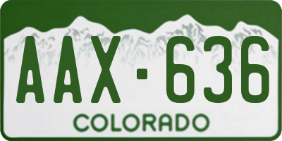 CO license plate AAX636