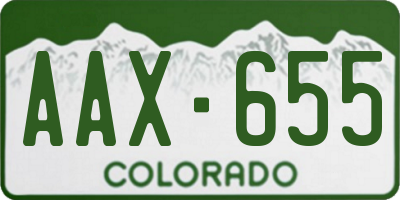 CO license plate AAX655
