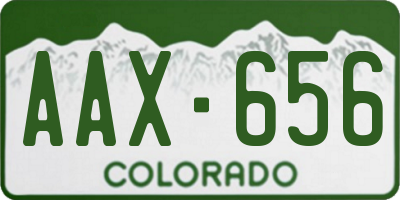CO license plate AAX656
