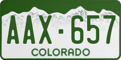 CO license plate AAX657