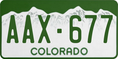 CO license plate AAX677