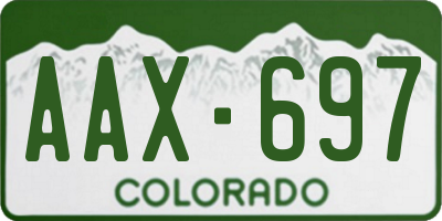 CO license plate AAX697