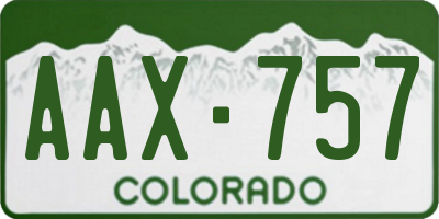 CO license plate AAX757