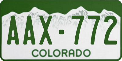 CO license plate AAX772