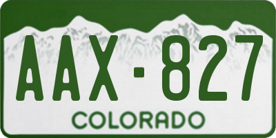 CO license plate AAX827