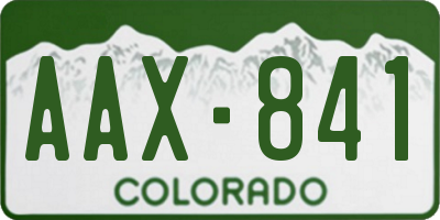 CO license plate AAX841