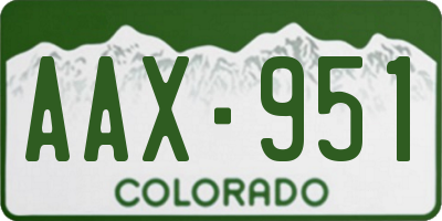 CO license plate AAX951