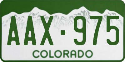 CO license plate AAX975