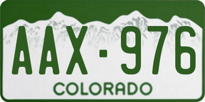 CO license plate AAX976