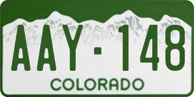 CO license plate AAY148