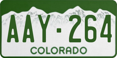 CO license plate AAY264