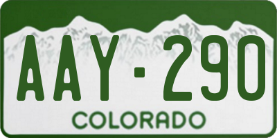CO license plate AAY290