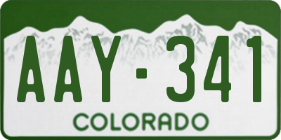 CO license plate AAY341