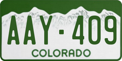 CO license plate AAY409