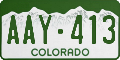 CO license plate AAY413