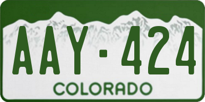 CO license plate AAY424