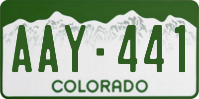 CO license plate AAY441