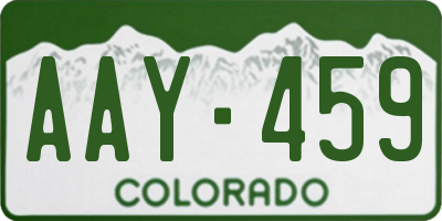 CO license plate AAY459