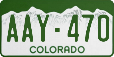 CO license plate AAY470