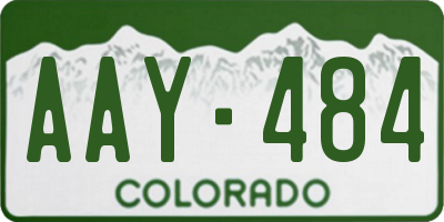 CO license plate AAY484
