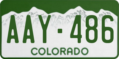 CO license plate AAY486