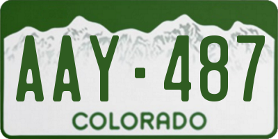 CO license plate AAY487