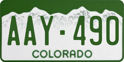 CO license plate AAY490