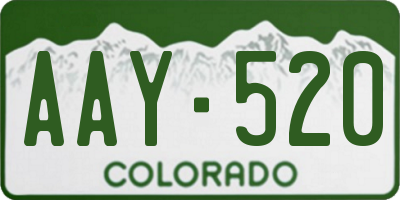 CO license plate AAY520