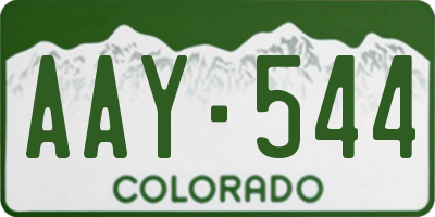 CO license plate AAY544