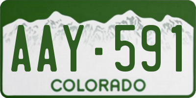 CO license plate AAY591