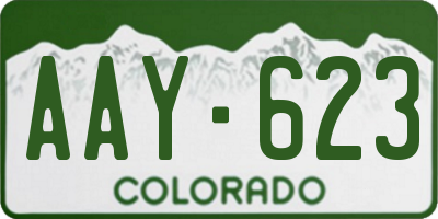 CO license plate AAY623