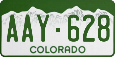 CO license plate AAY628