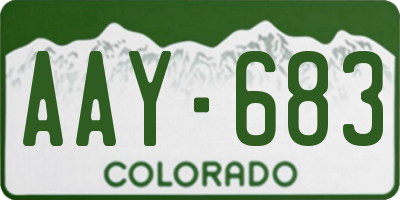 CO license plate AAY683